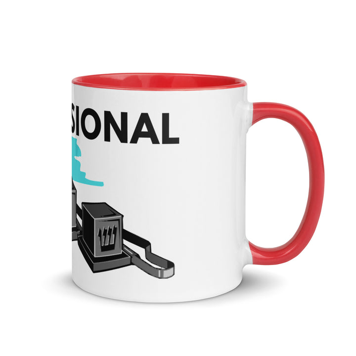 Professional Rapper Jewish pride mug with color inside in Red - lifestyle shot