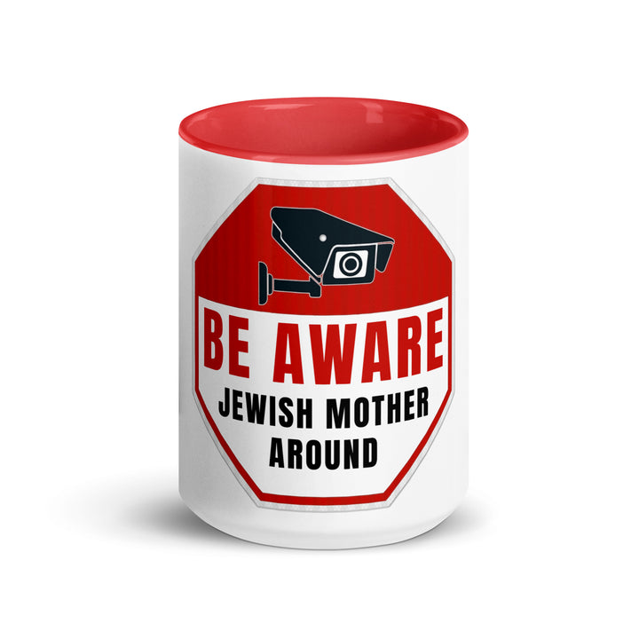 Mug with Color Inside | Be aware jewish mother