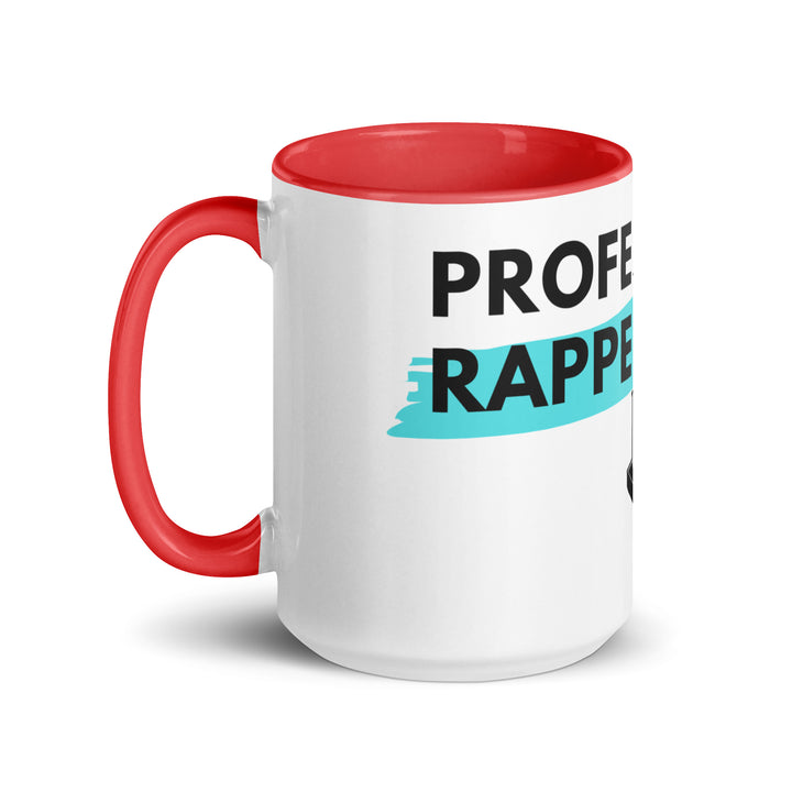 Professional Rapper Jewish pride mug with color inside - back view