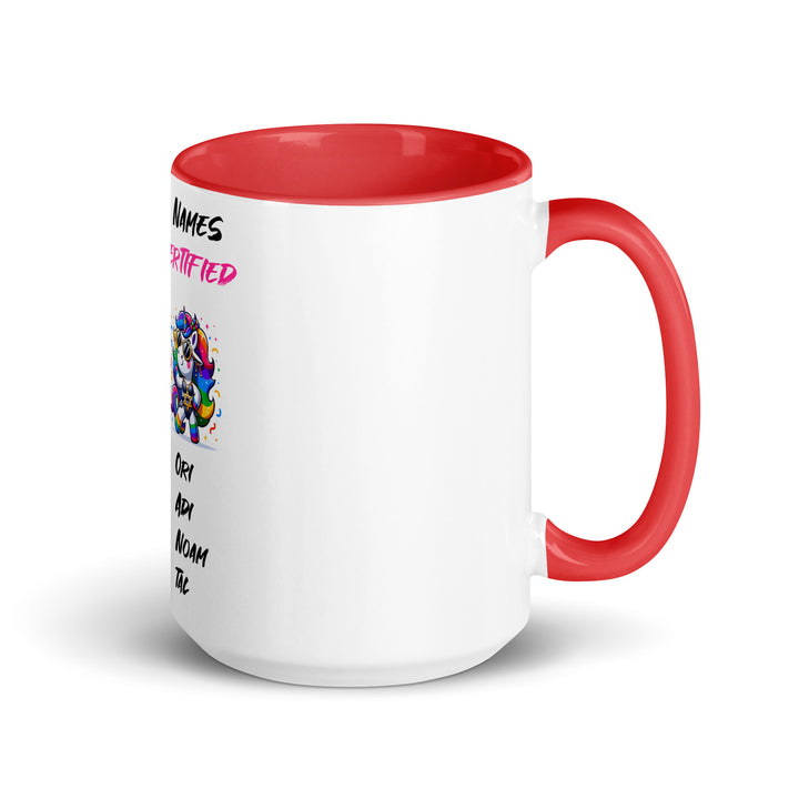 Mug with Color Inside | Kosher Certified Names