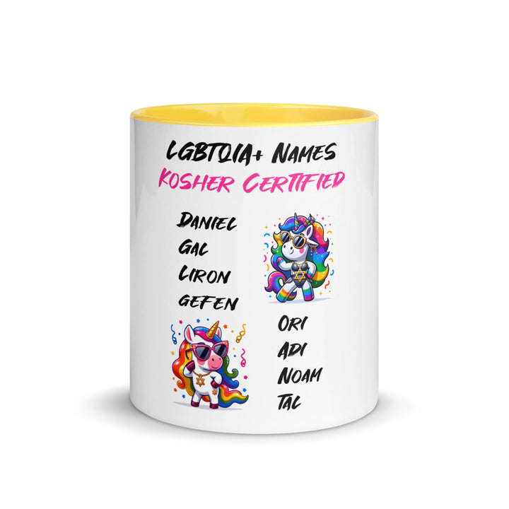 Mug with Color Inside | Kosher Certified Names