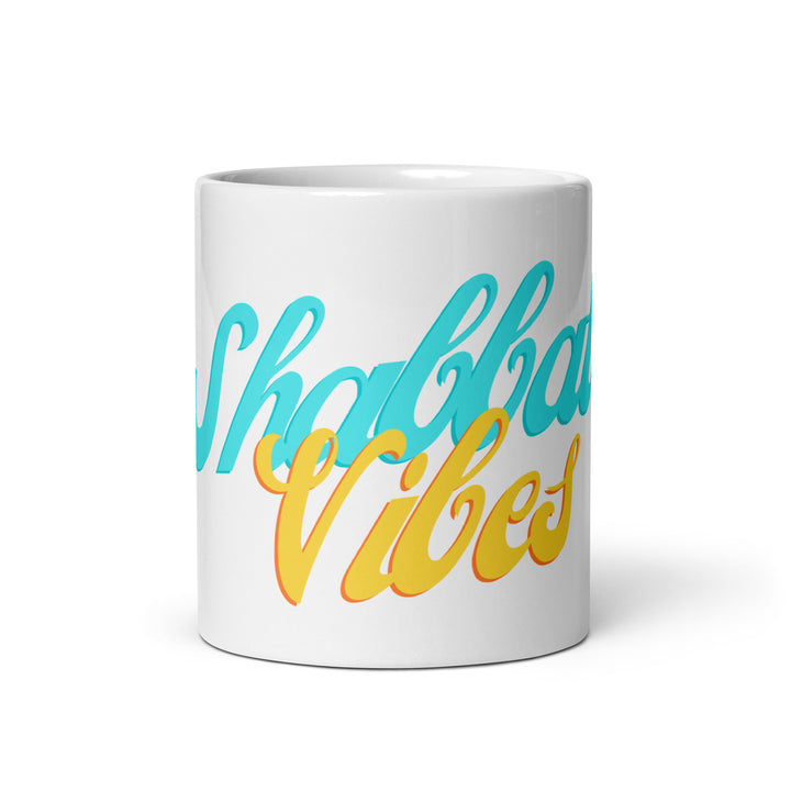 Shabbat Vibes Jewish pride mug - front view