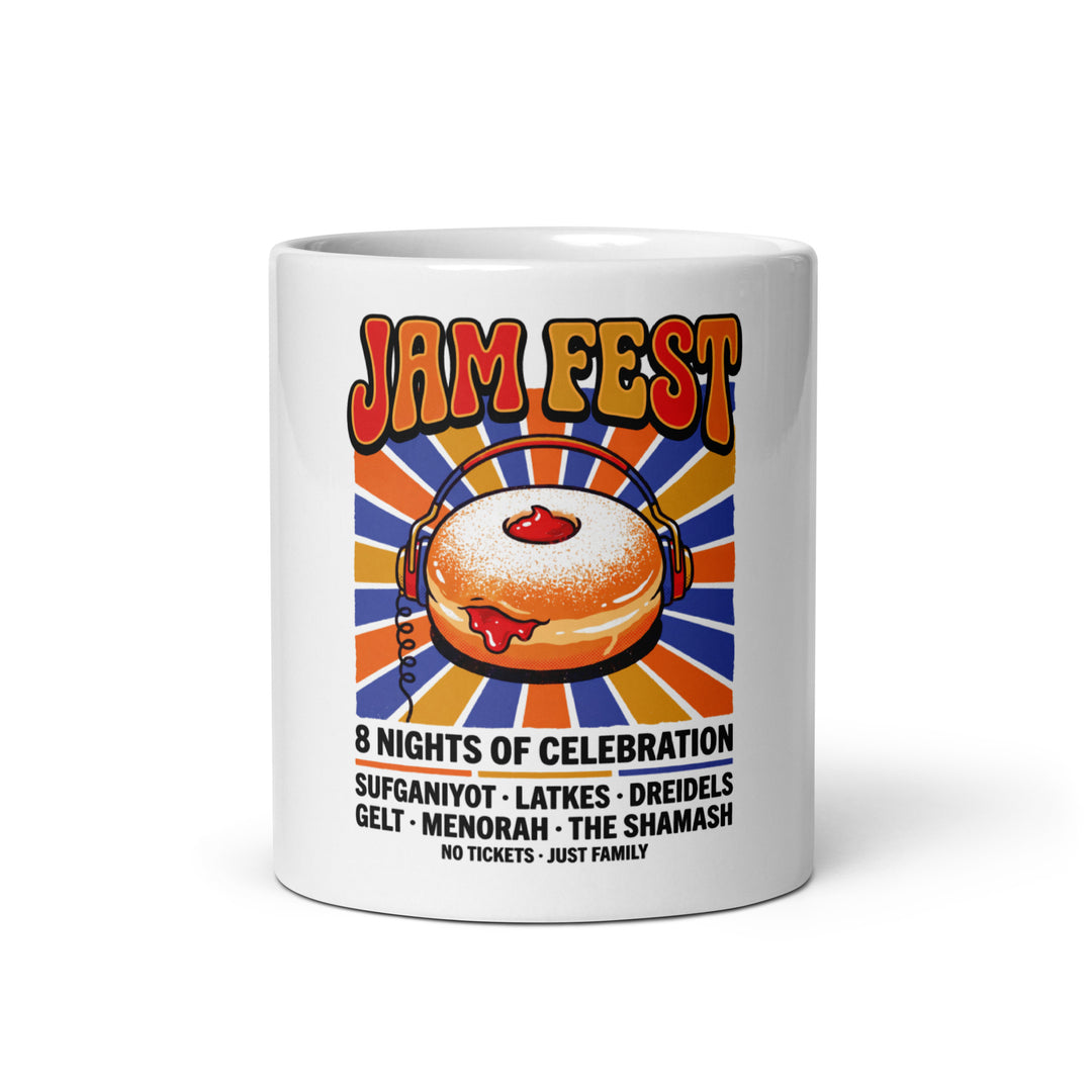Jam Fest 8 Nights Jewish pride mug - front view