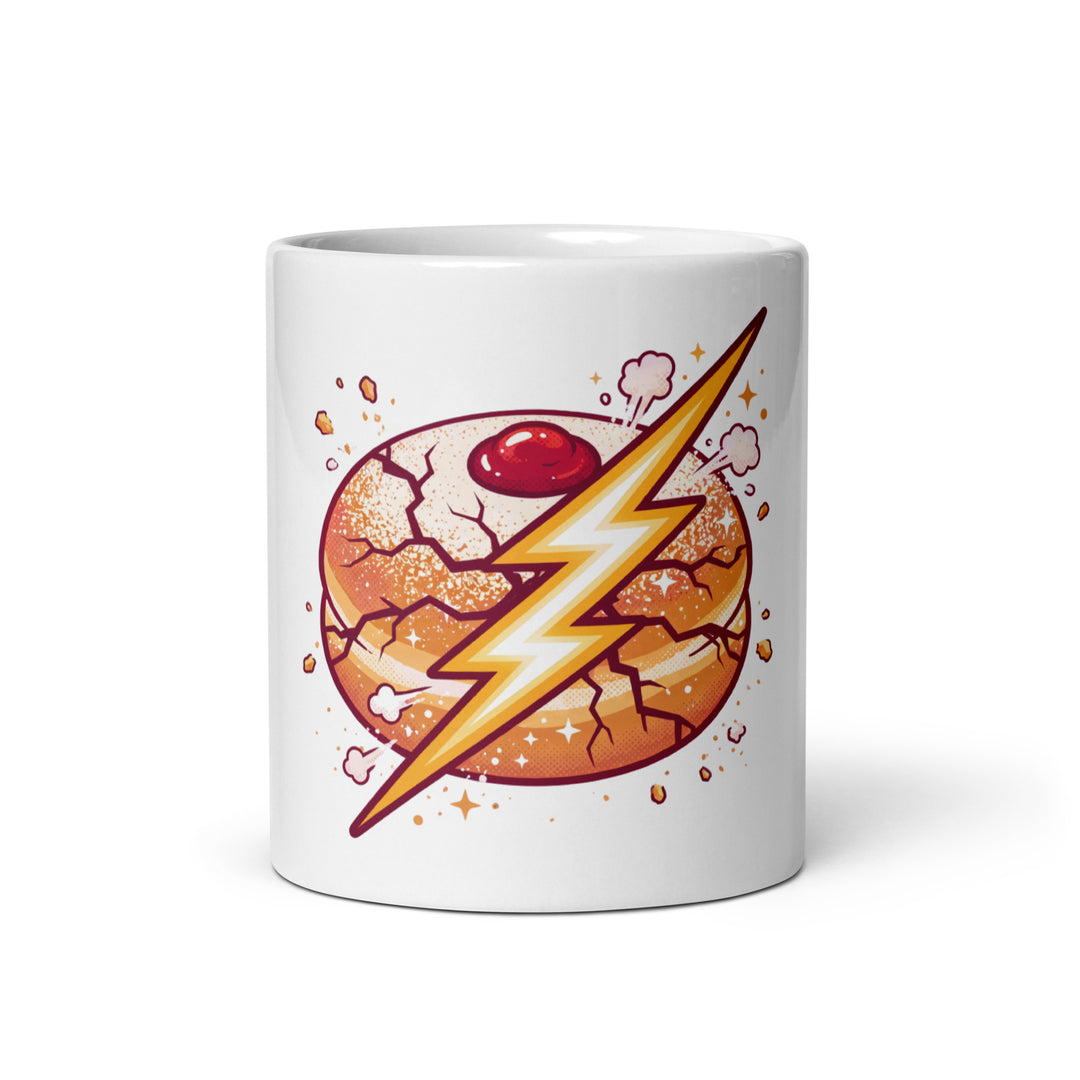 Sufganiyah Lightning Jewish pride mug - front view