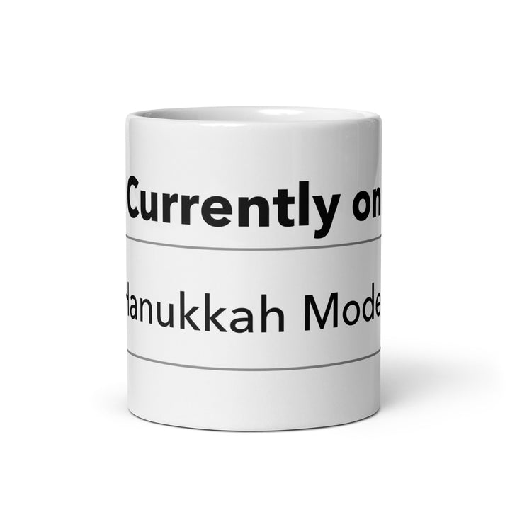 Hanukkah Mode Jewish pride mug - front view