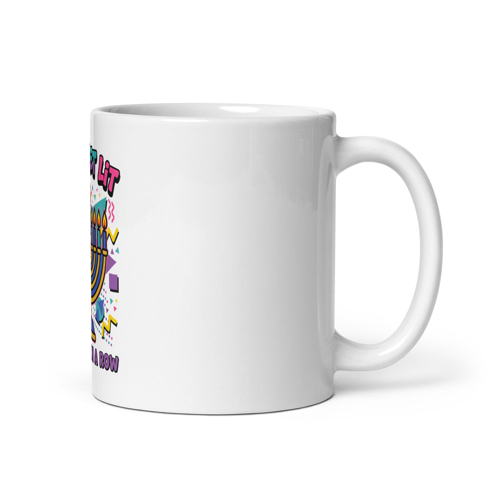 Lets Get Lit 90s Jewish pride mug - back view