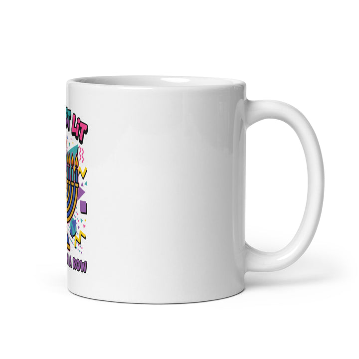Lets Get Lit 90s Jewish pride mug - back view
