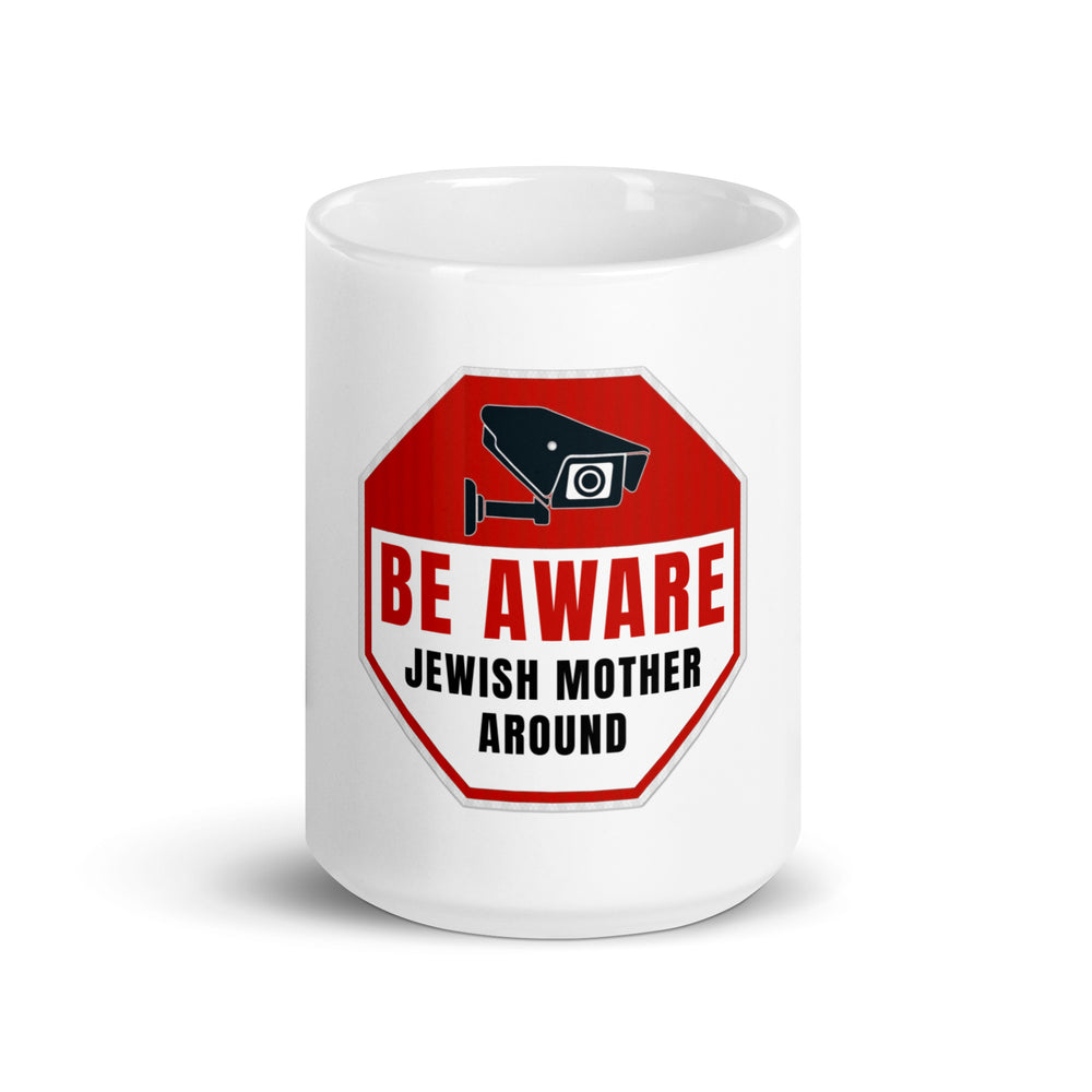 Be aware jewish mother Jewish pride mug - lifestyle shot