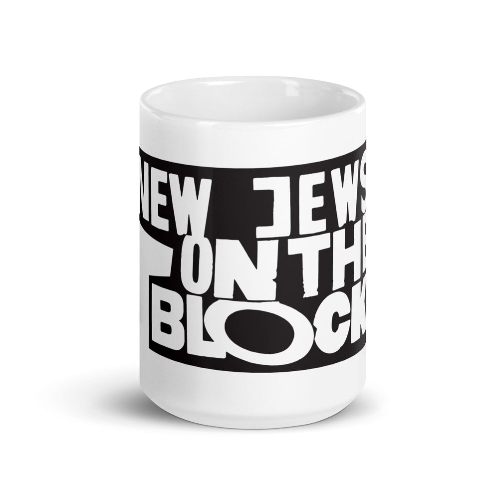 New Jews on the Block Jewish pride mug - lifestyle shot