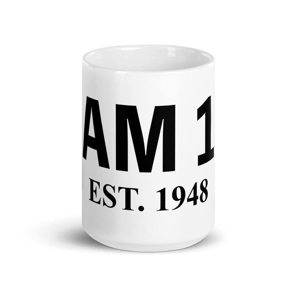 AM 1 | עם 1 Jewish pride mug - lifestyle shot