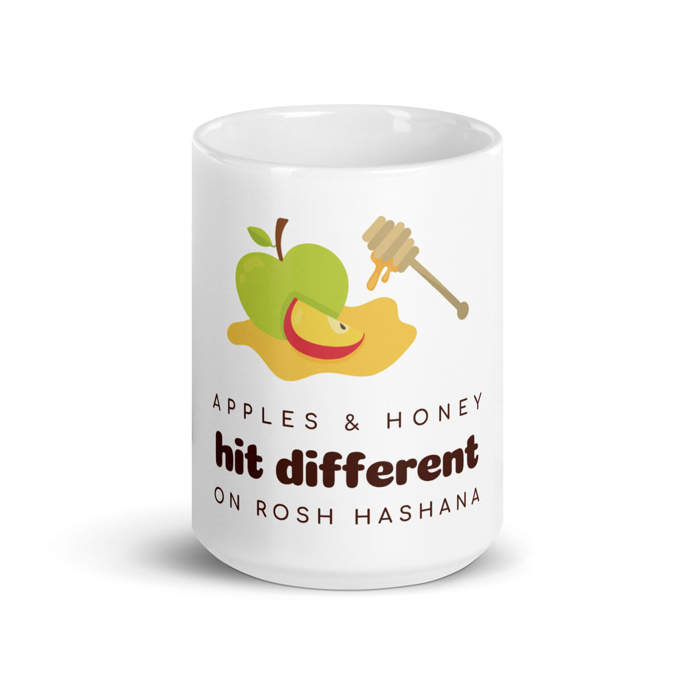 Apples & Honey Jewish pride mug - lifestyle shot
