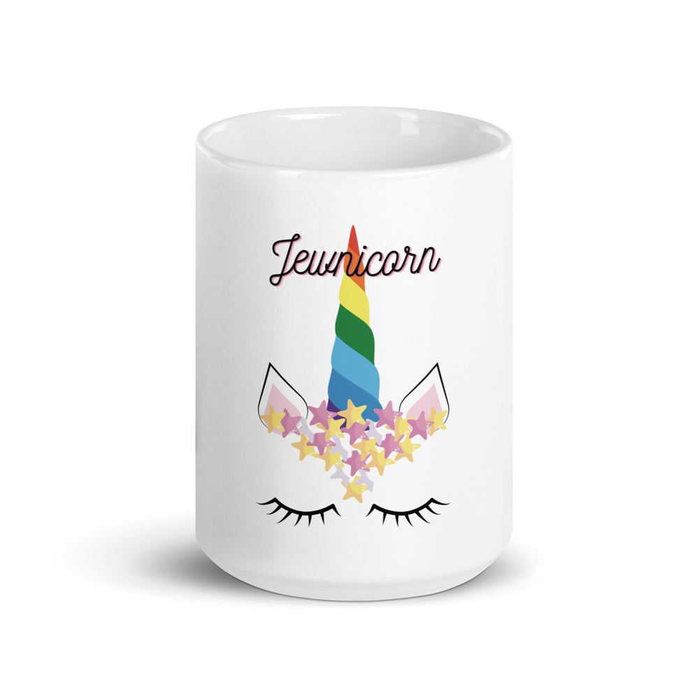 Jewnicorn Jewish pride mug - lifestyle shot