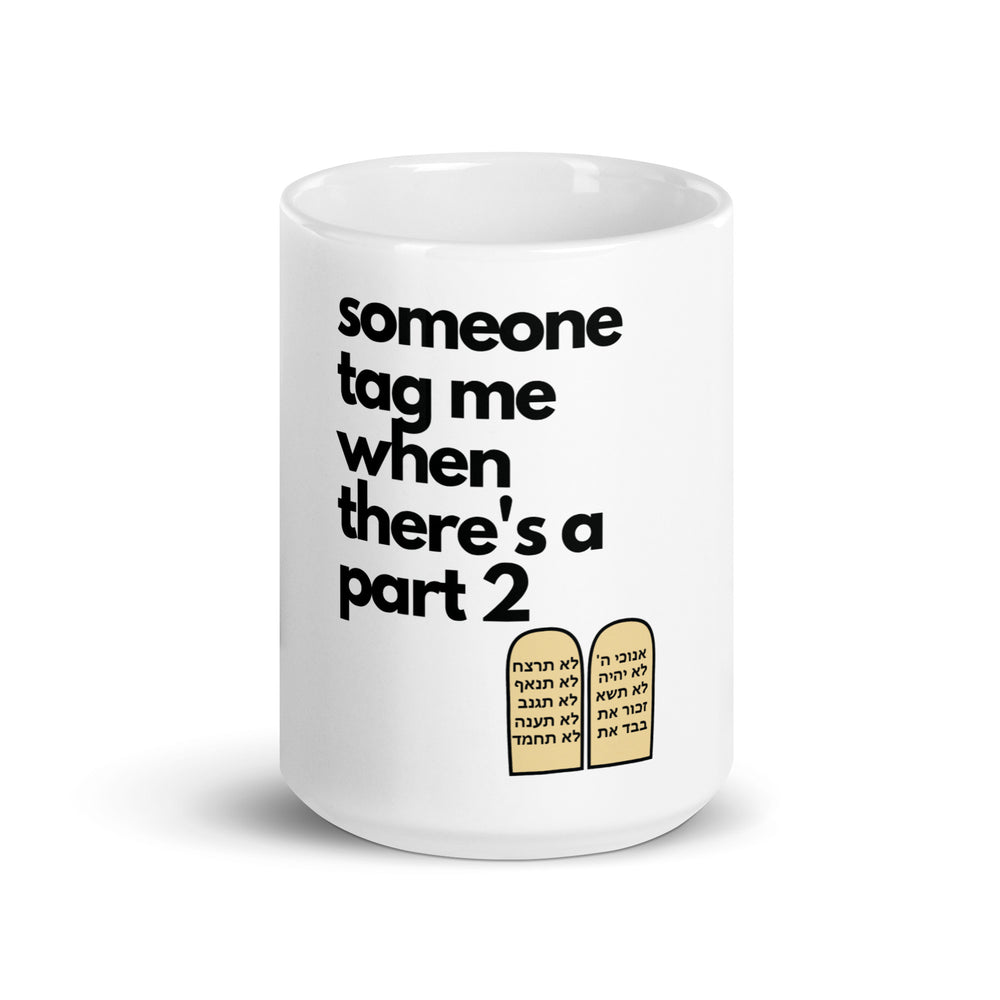 Someone Tag Me Jewish pride mug - lifestyle shot