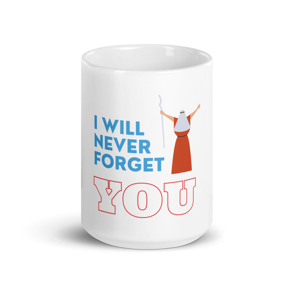 I Will Never Forget You Jewish pride mug - lifestyle shot