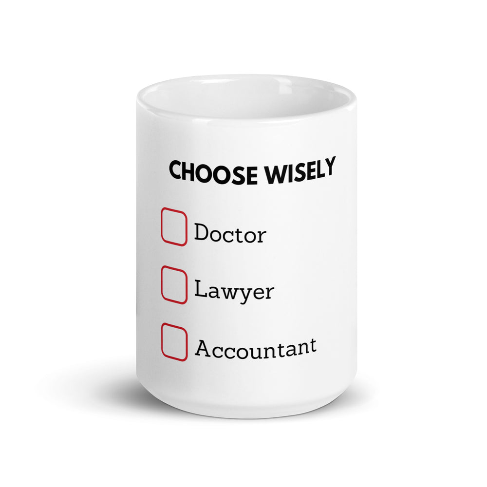 Choose Wisely Jewish pride mug - lifestyle shot