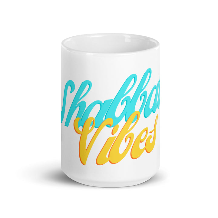 Shabbat Vibes Jewish pride mug - lifestyle shot