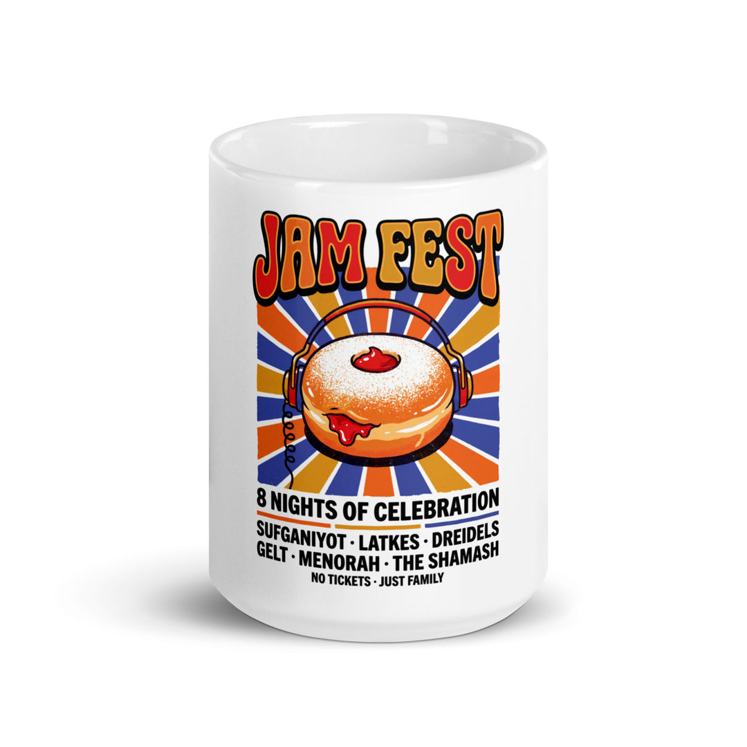 Jam Fest 8 Nights Jewish pride mug - lifestyle shot