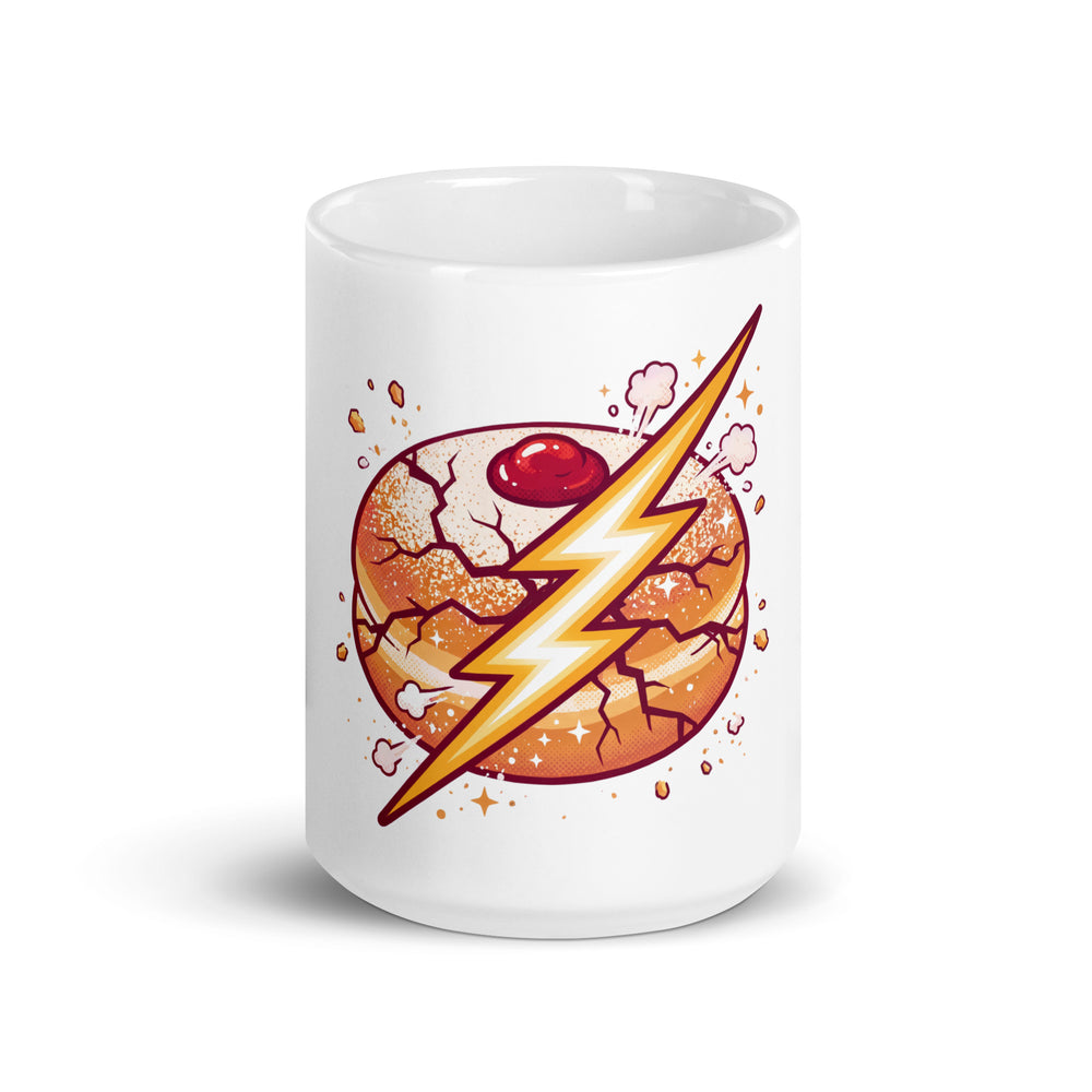 Sufganiyah Lightning Jewish pride mug - lifestyle shot