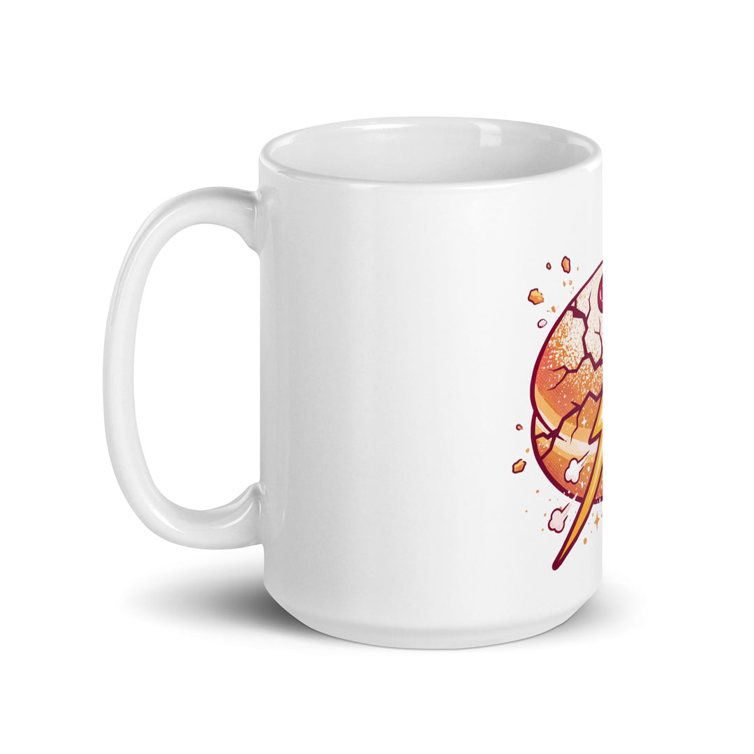Sufganiyah Lightning Jewish pride mug - flat lay