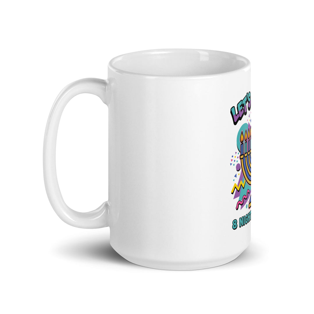 Lets Get Lit 90s Jewish pride mug - flat lay