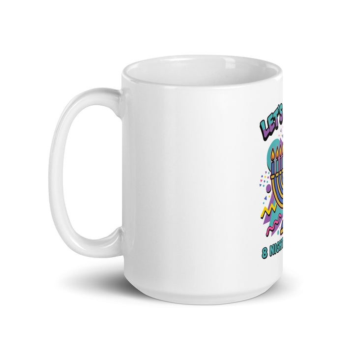 Lets Get Lit 90s Jewish pride mug - flat lay