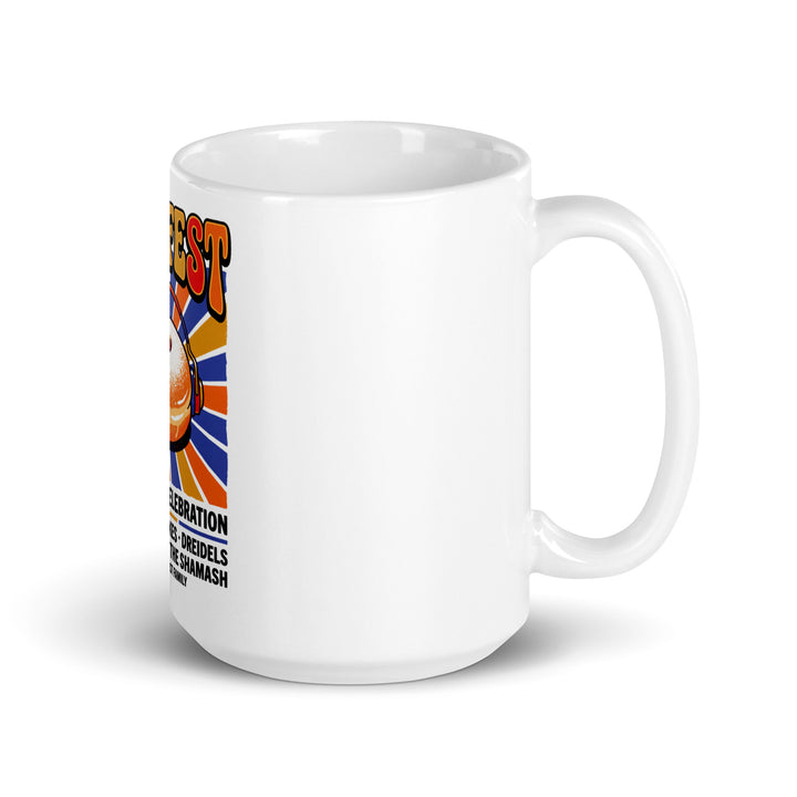 Jam Fest 8 Nights Jewish pride mug - close-up