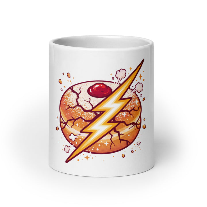 Sufganiyah Lightning Jewish pride mug - front view