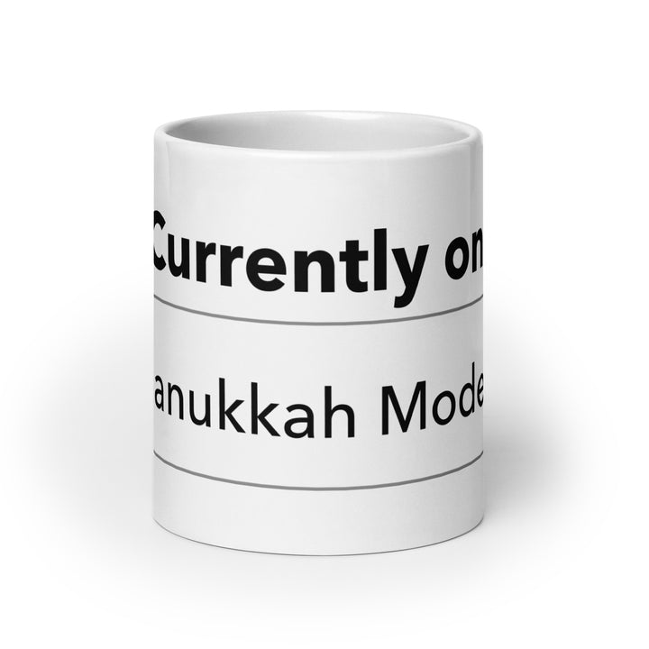 Hanukkah Mode Jewish pride mug - front view