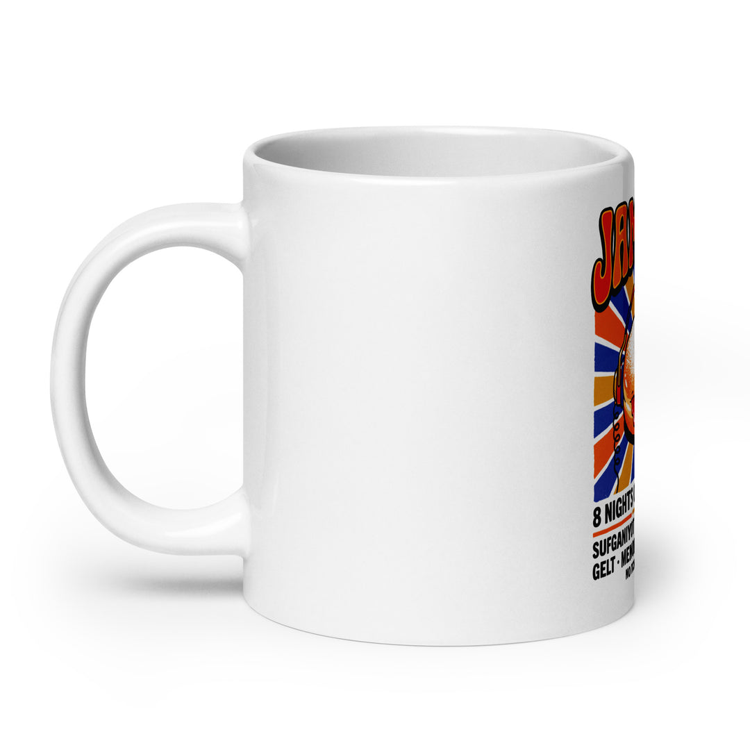 Jam Fest 8 Nights Jewish pride mug - folded view
