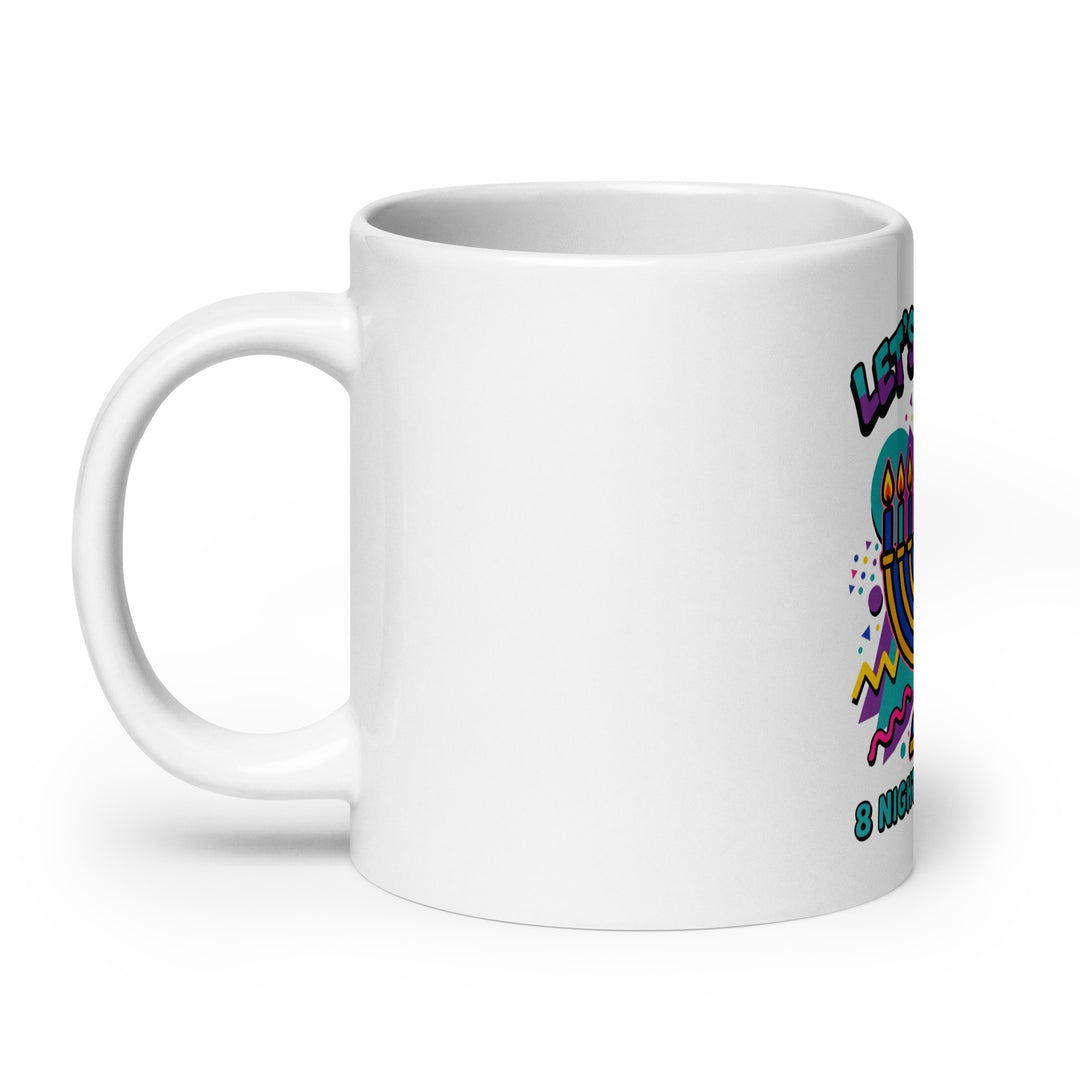 Lets Get Lit 90s Jewish pride mug - folded view