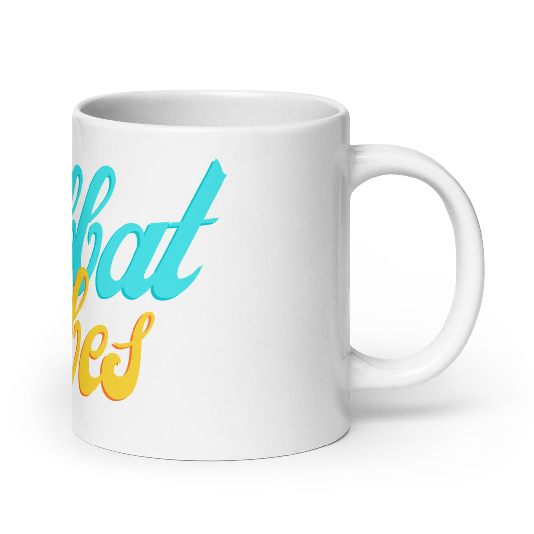 Shabbat Vibes Jewish pride mug - side view