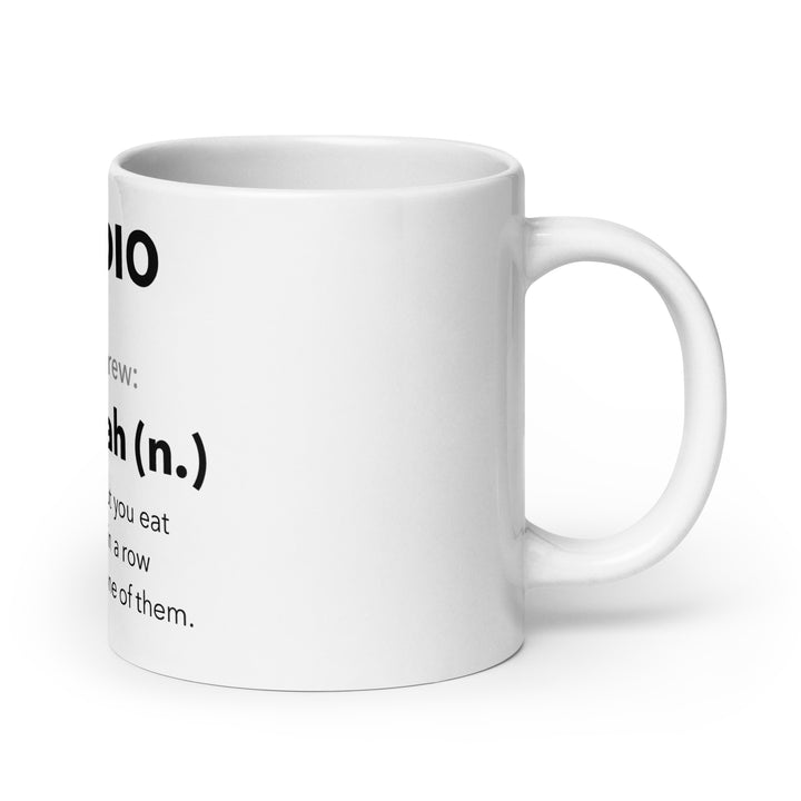 Learn Hebrew Sufganiyah Israel mug - side view