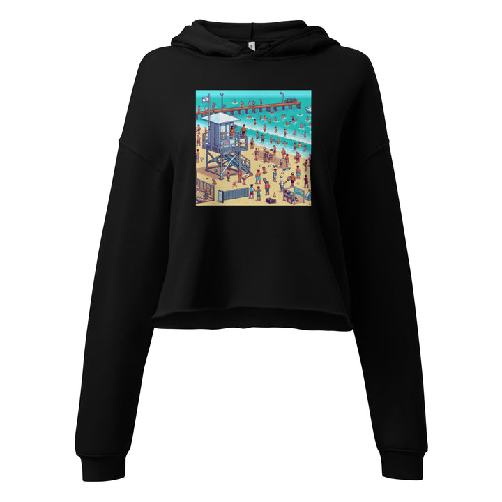 Crop Hoodie | TLV Frishman Beach 16 Bit