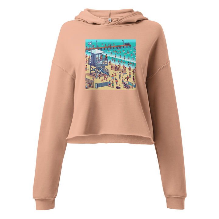 Crop Hoodie | TLV Frishman Beach 16 Bit
