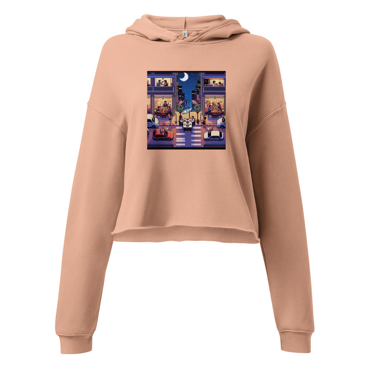 Crop Hoodie | TLV Nightlife 16 Bit