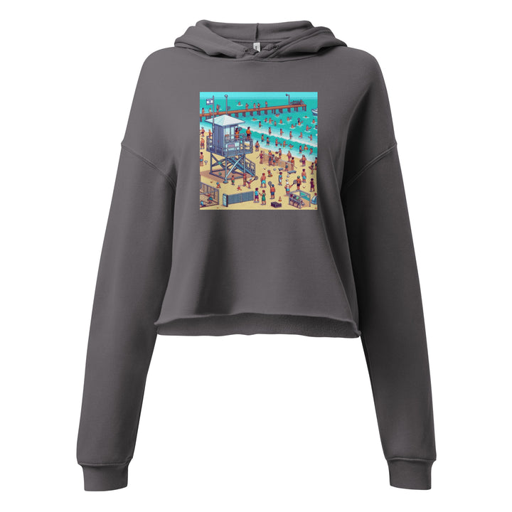 Crop Hoodie | TLV Frishman Beach 16 Bit
