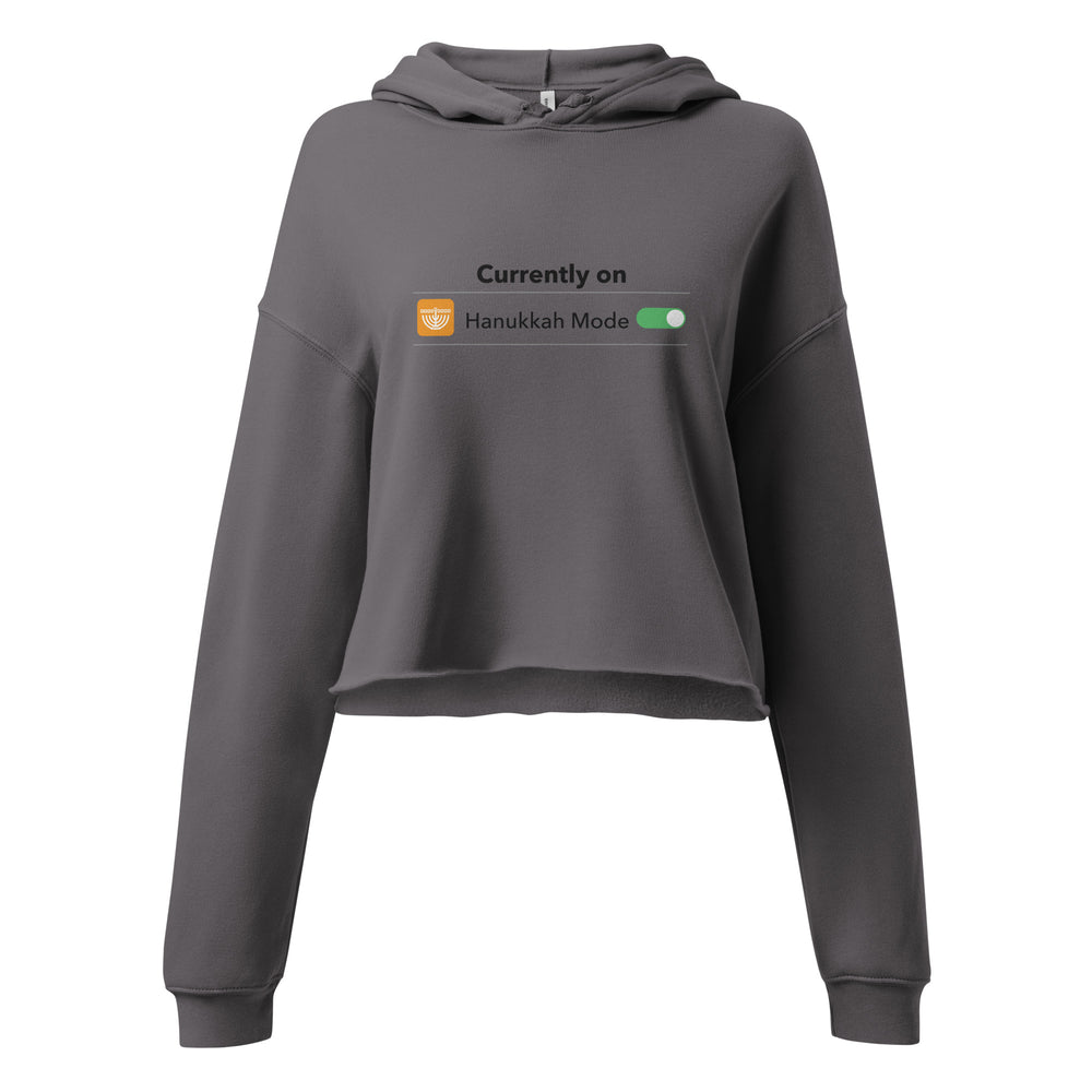 Hanukkah Mode Jewish pride women's hoodie in Storm - back view