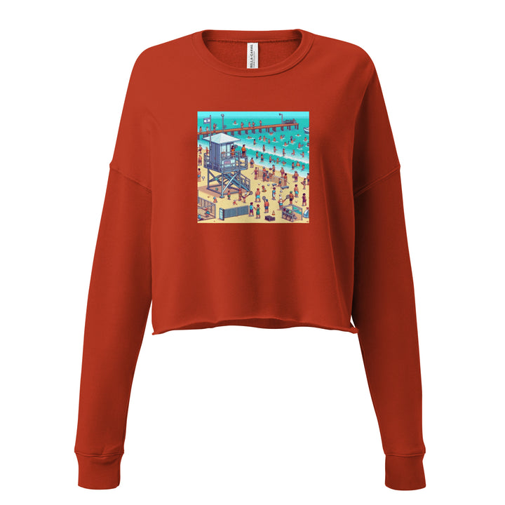 Crop Sweatshirt | TLV Frishman Beach 16 Bit