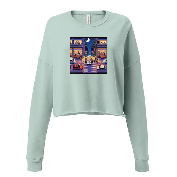 Crop Sweatshirt | TLV Nightlife 16 Bit