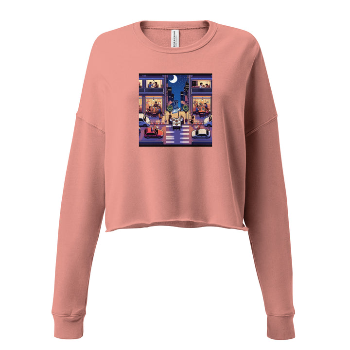 Crop Sweatshirt | TLV Nightlife 16 Bit