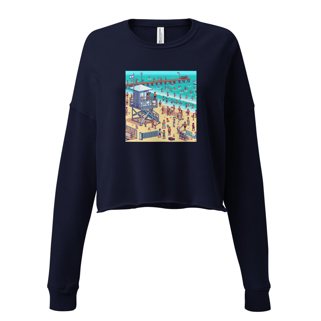 Crop Sweatshirt | TLV Frishman Beach 16 Bit