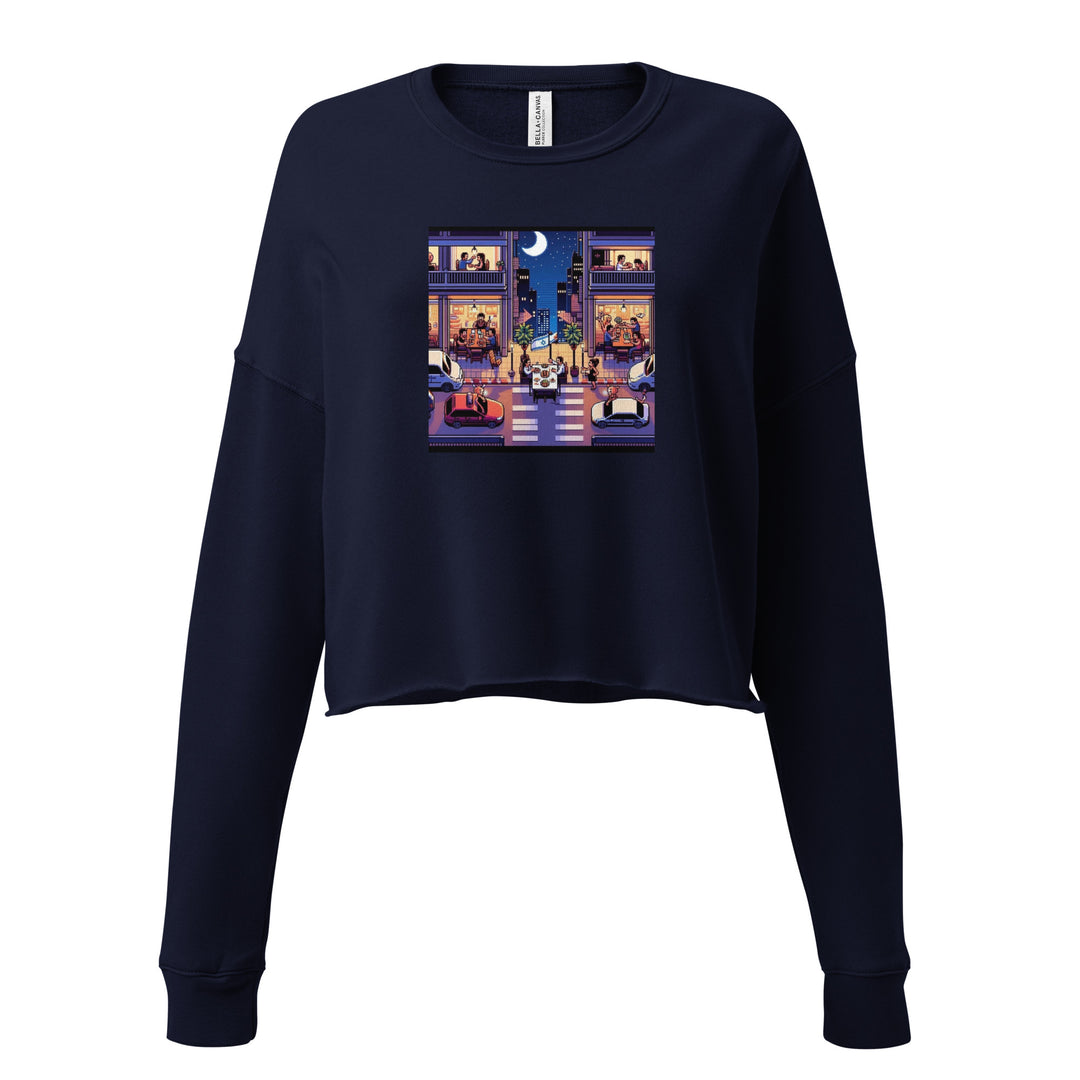 Crop Sweatshirt | TLV Nightlife 16 Bit