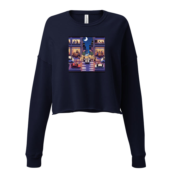 Crop Sweatshirt | TLV Nightlife 16 Bit