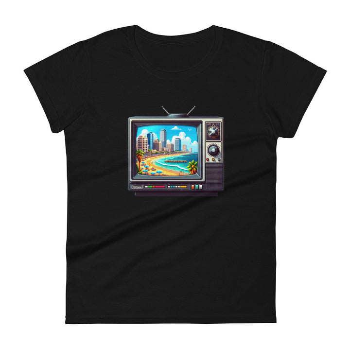 Women's Short Sleeve T-Shirt | 16Bit Tel Aviv Beach
