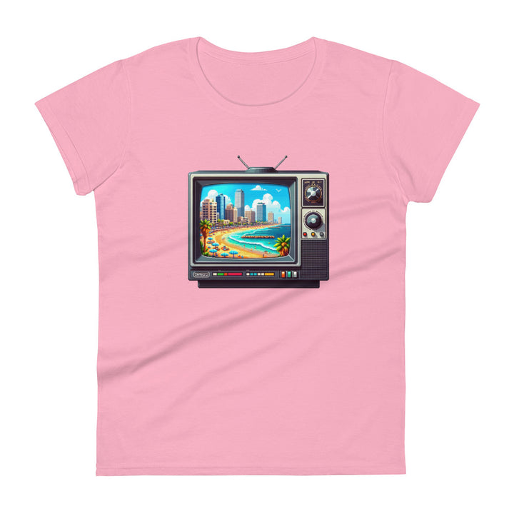 Women's Short Sleeve T-Shirt | 16Bit Tel Aviv Beach
