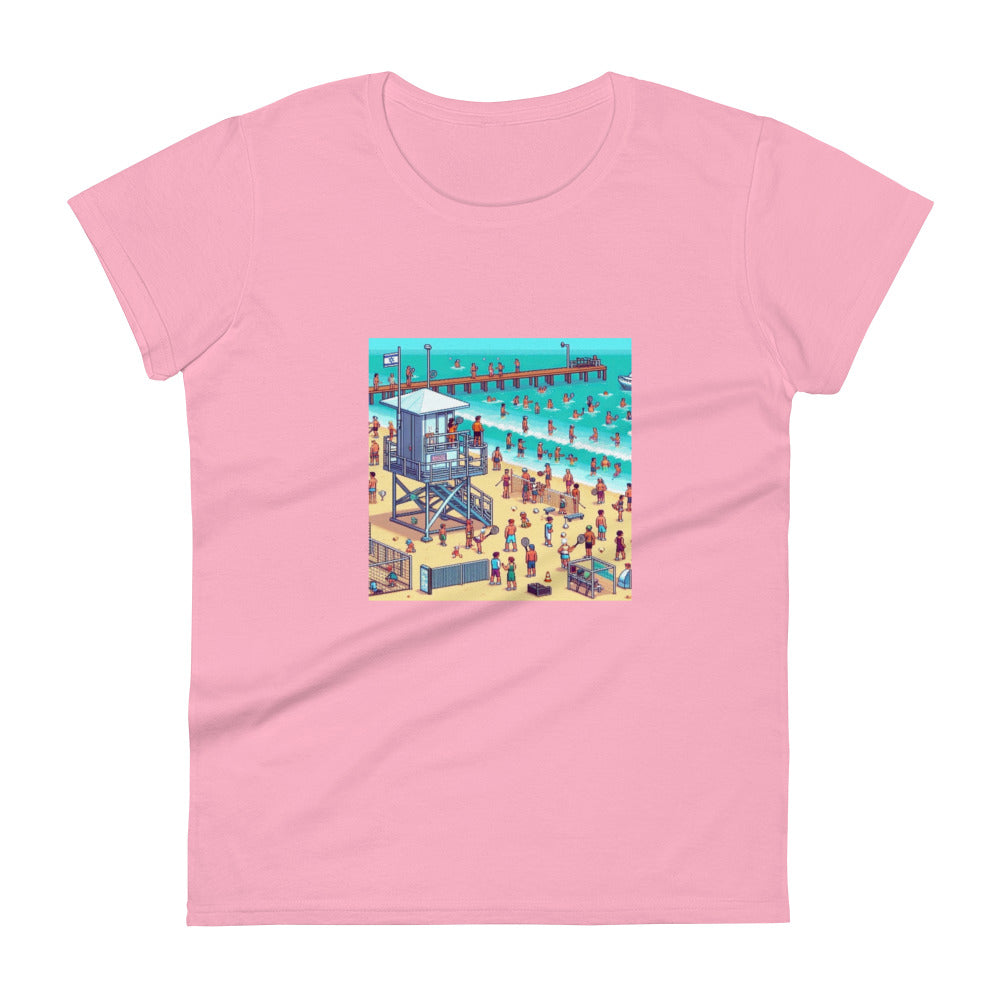 Women's Short Sleeve T-Shirt | TLV Frishman Beach 16 Bit