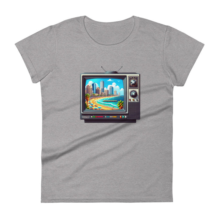 Women's Short Sleeve T-Shirt | 16Bit Tel Aviv Beach
