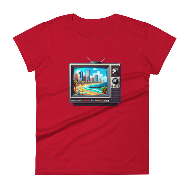 Women's Short Sleeve T-Shirt | 16Bit Tel Aviv Beach
