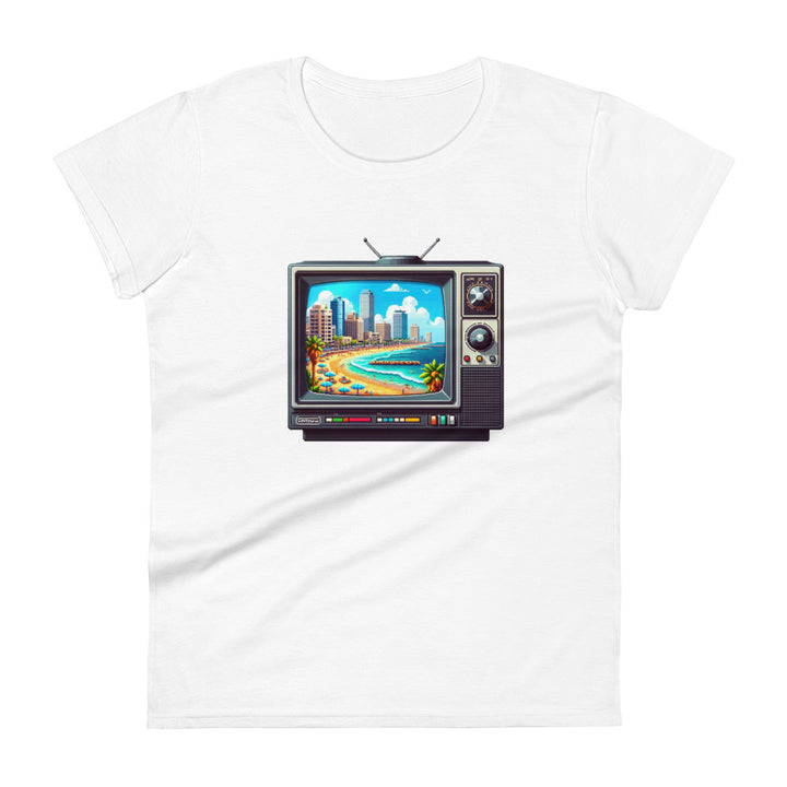 Women's Short Sleeve T-Shirt | 16Bit Tel Aviv Beach