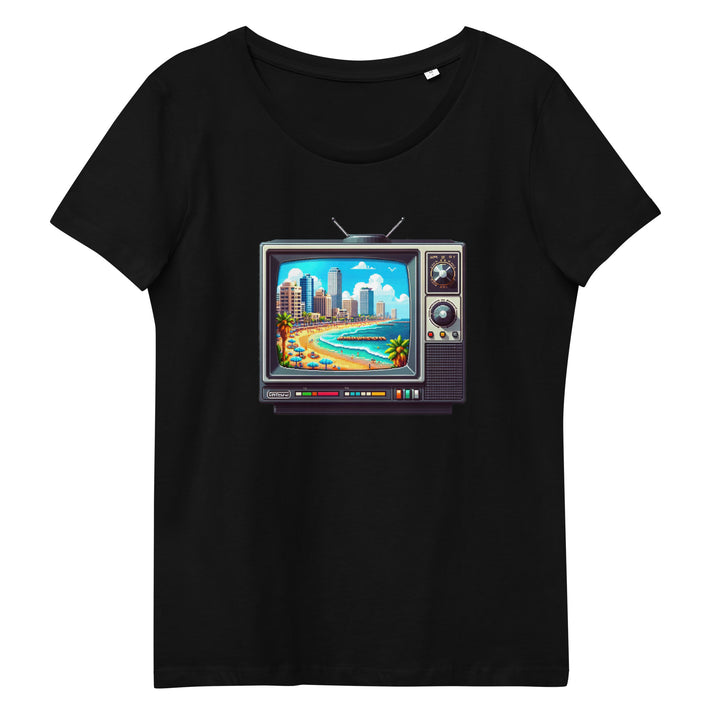 Women's Fitted Organic Tee | 16Bit Tel Aviv Beach